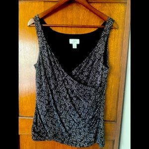 Ann Taylor Loft crossover sleeveless top